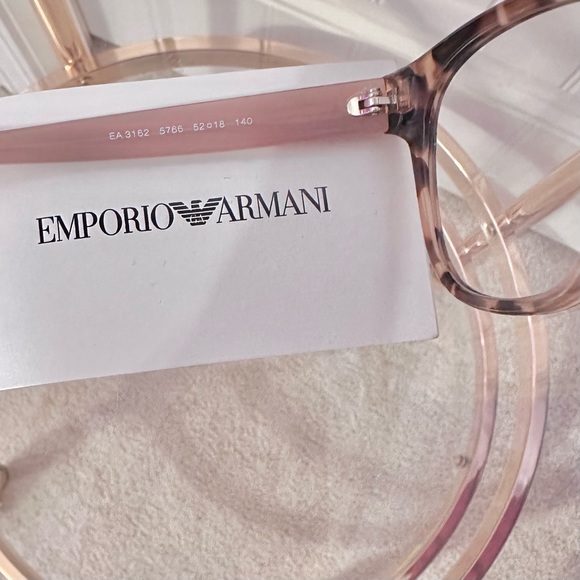 Emporio Armani Tortoise Shell Frames-Pink Optical Glasses-Cat Eye